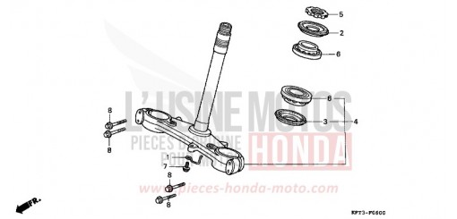 STEERING STEM CLR125W de 1998